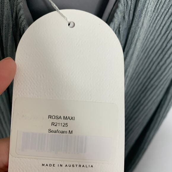 Rumer Rosa Rib Maxi Seafoam Green Womens Medium New - Picture 16 of 16